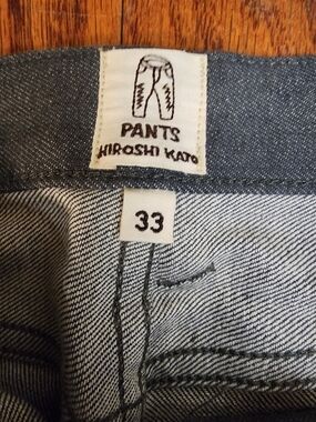 Hiroshi Kato "The Pen" sz 33 Gray Raw Selvedge Denim